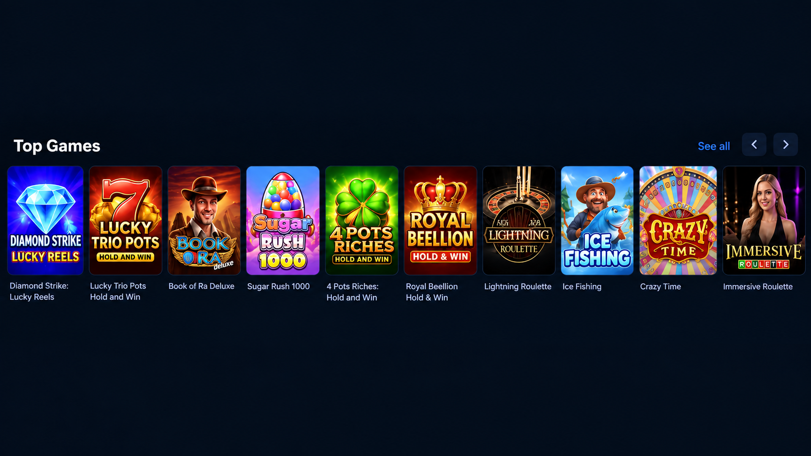 Baxterbet casino games